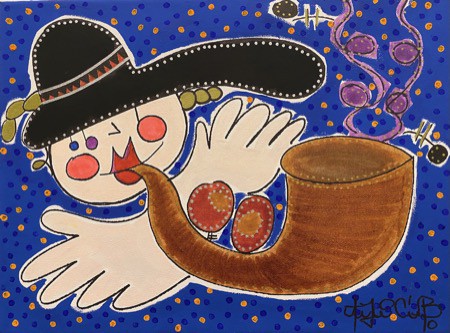 El Musico Painting by Julieth Calderón